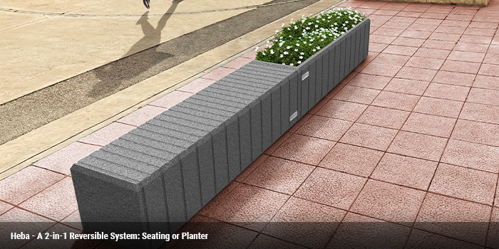 Heba planter 2 in 1 seating planter solution