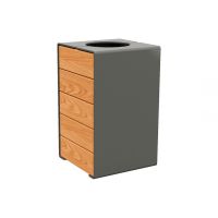 Kube® Design Litter Bin - Timber & Steel