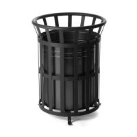 Outdoor Open Top Steel Waste Bin 69 Litres