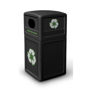 140 Litre Square Recycle Bin with Dome Lid