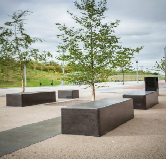 Bamburgh Concrete Bench 