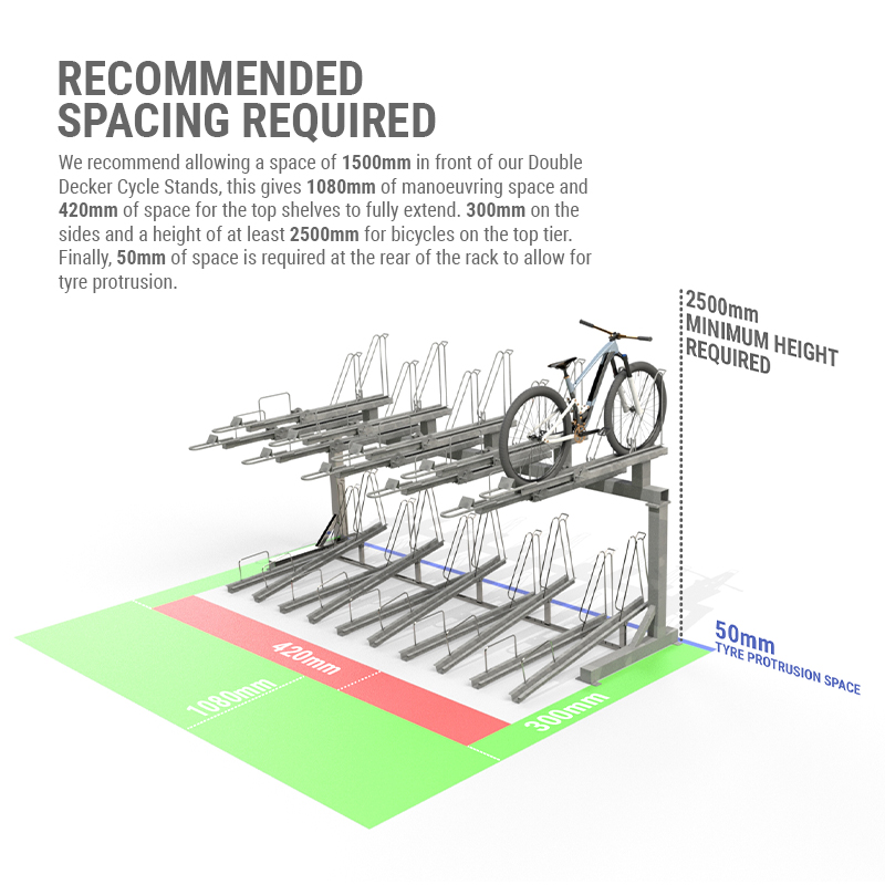 Bike Rack Systems Everest Double Decker Cycle Rack Street Furniture