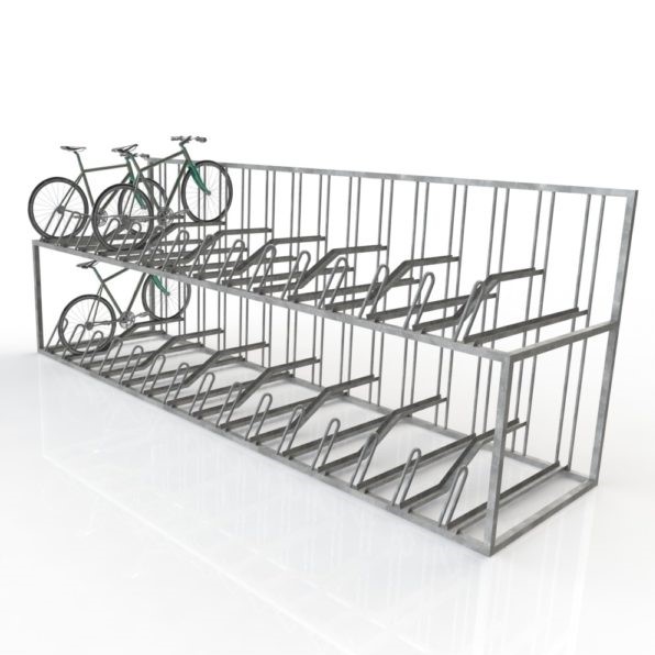 Static Double Decker Cycle Rack
