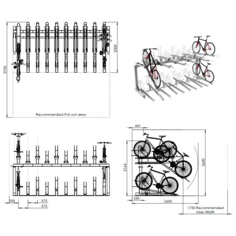 Everest Double Decker Cycle Rack