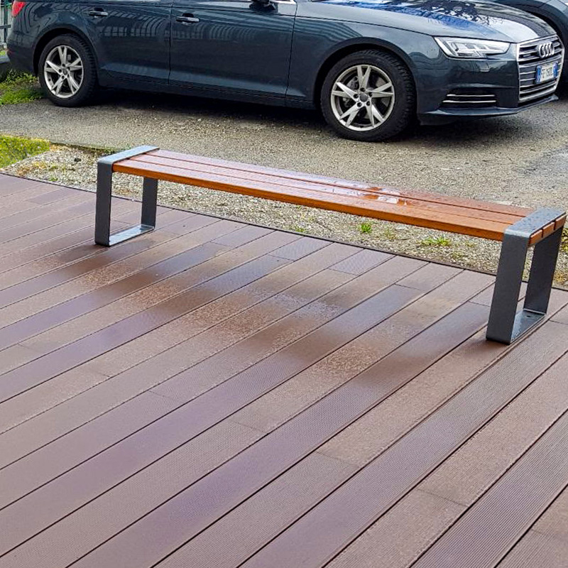 Marina Timber and Steel Bench