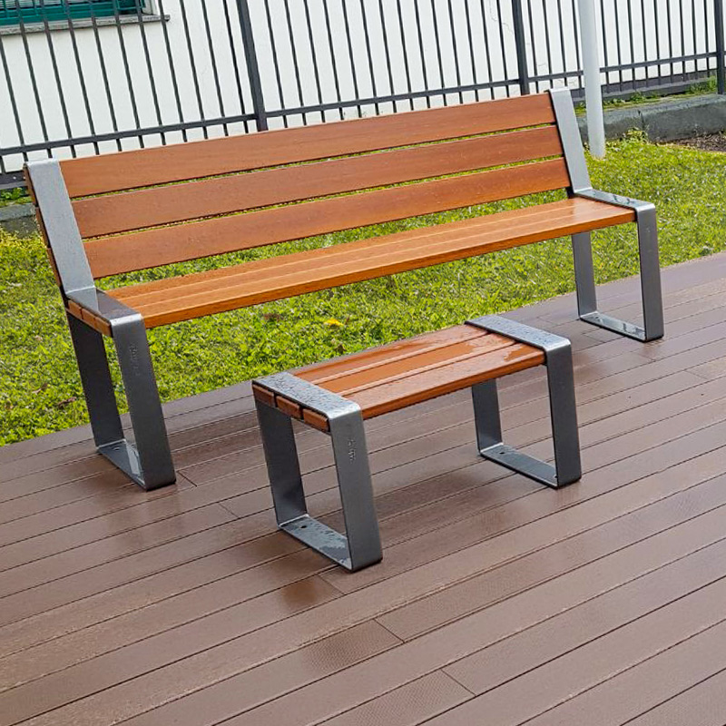 Marina Timber and Steel Bench