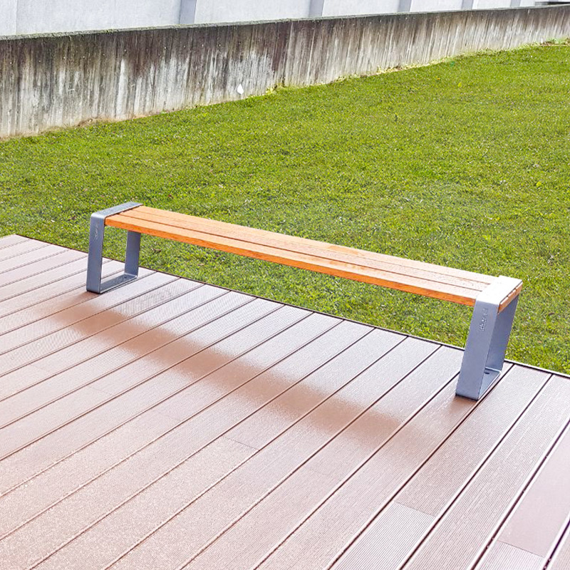 Marina Timber and Steel Bench