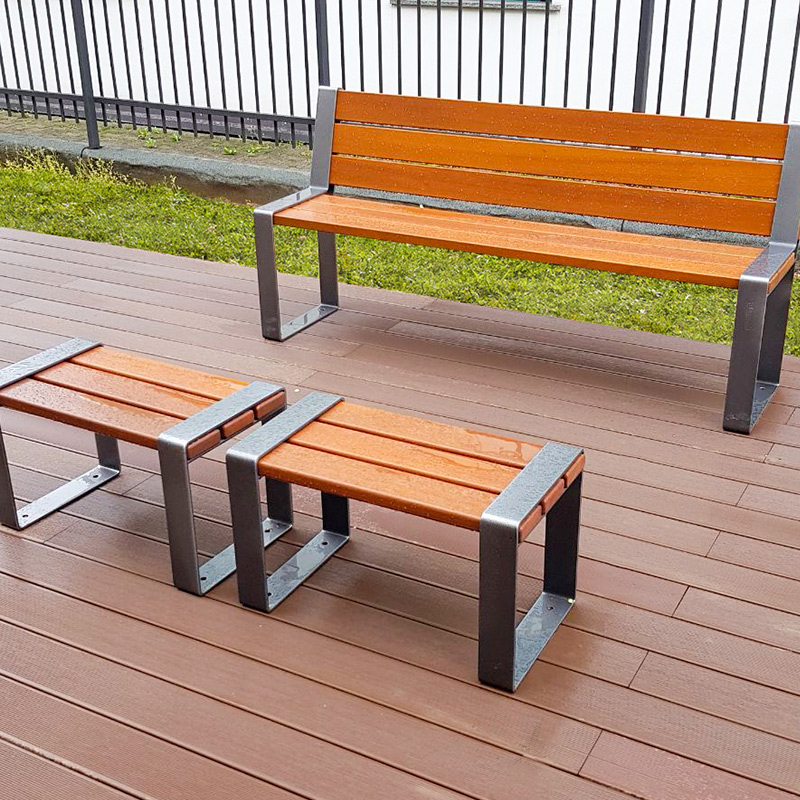 Marina Timber and Steel Bench