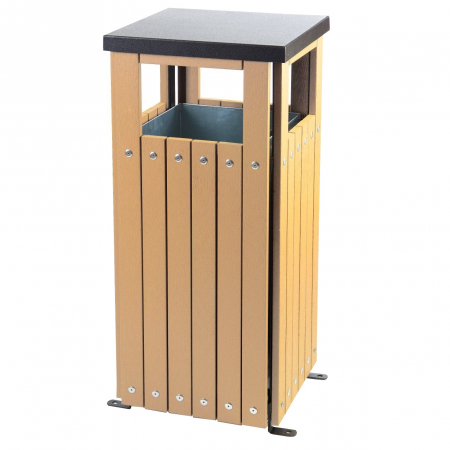 Hector Square Wood Effect Waste Bin