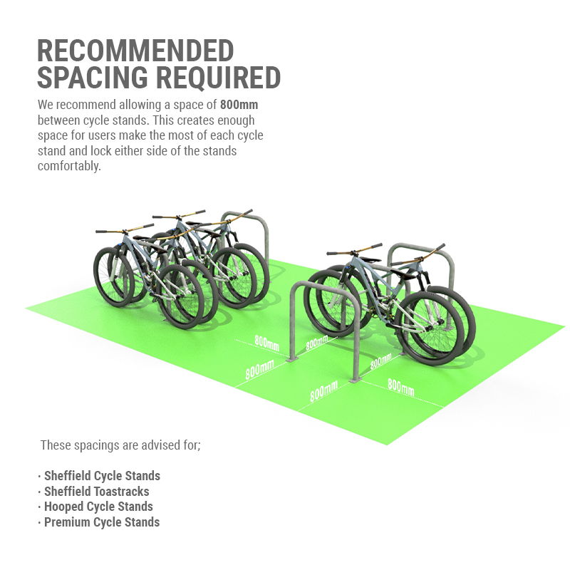 Sheffield Cycle Stand Galvanised - Surface Mounted