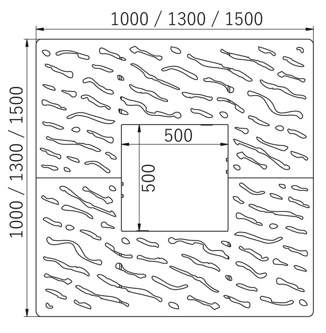 Venice Square Tree Grille (Ø1000 mm)