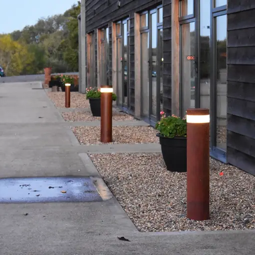 Pro Solar Litecharga Corten Steel Illuminated Bollard