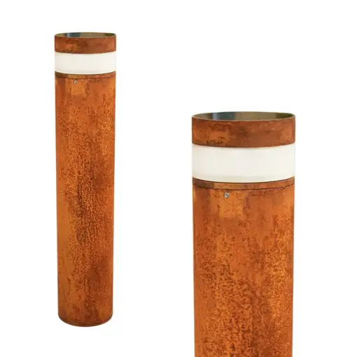 Pro Solar Litecharga Corten Steel Illuminated Bollard