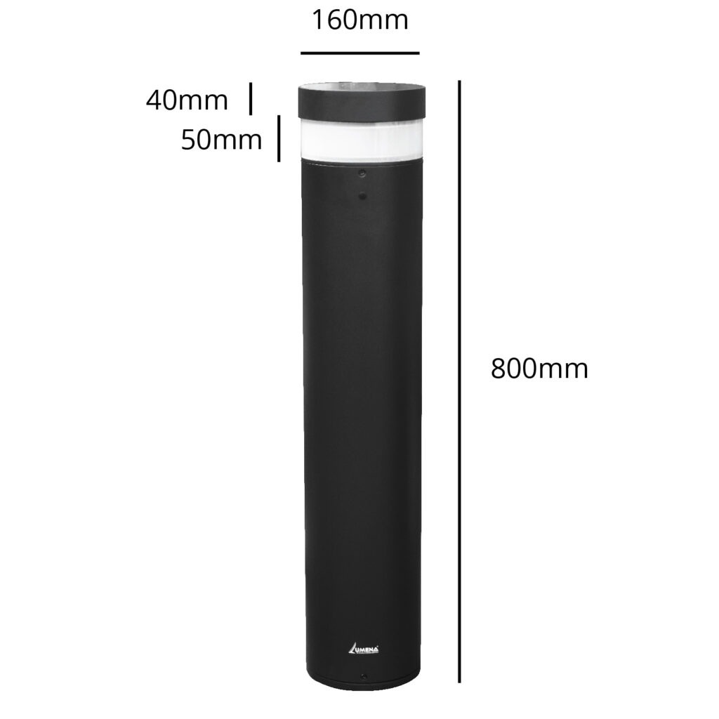 Pro Solar Litecharga Corten Steel Illuminated Bollard