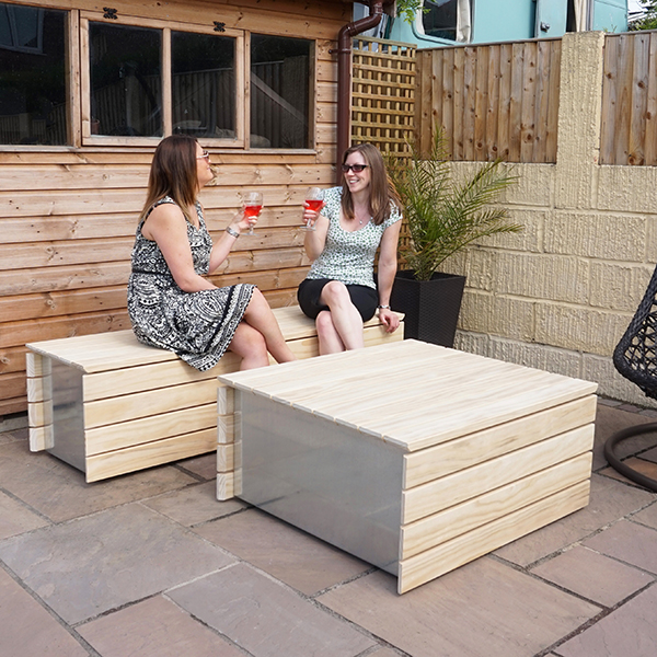 Modular Accoya Wood Bench