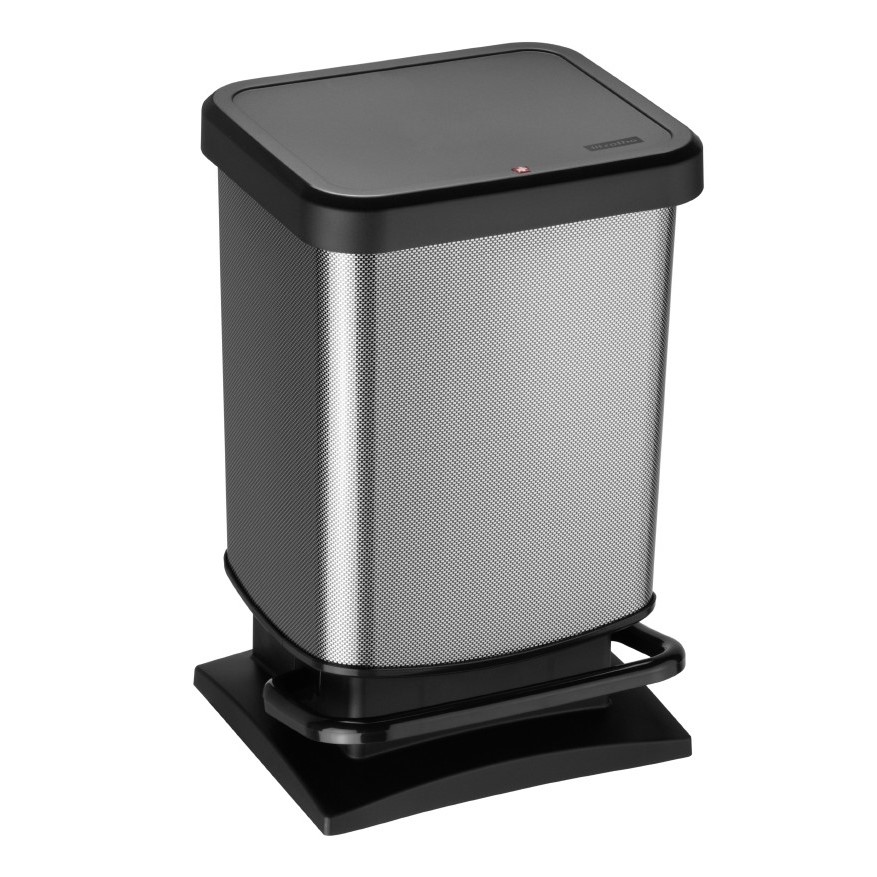 40 litre plastic pedal bin Metal Look finish 40 litre plastic pedal bin Metal Look finish