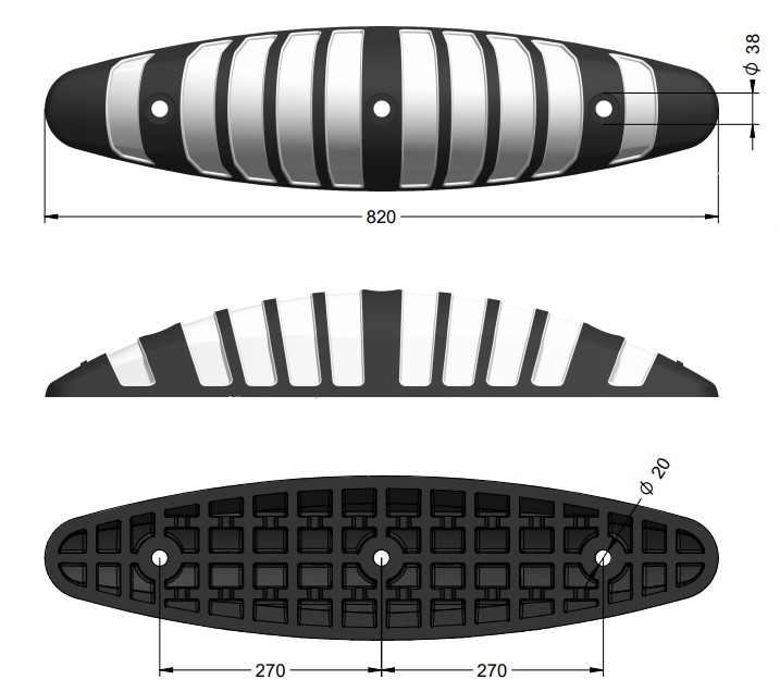 Large Bike Lane Separator - 