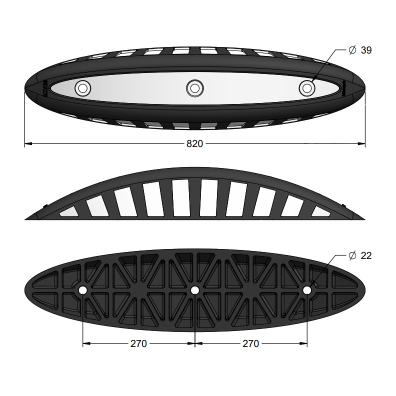 Large Bike Lane Separator - 