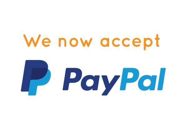 We Now Accept PayPal