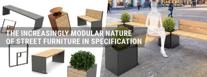 The increasingly modular nature of street furniture in specification