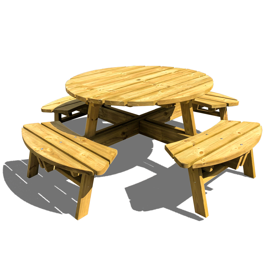 Moko Round Timber Picnic Bench Moko Round Timber Picnic Bench