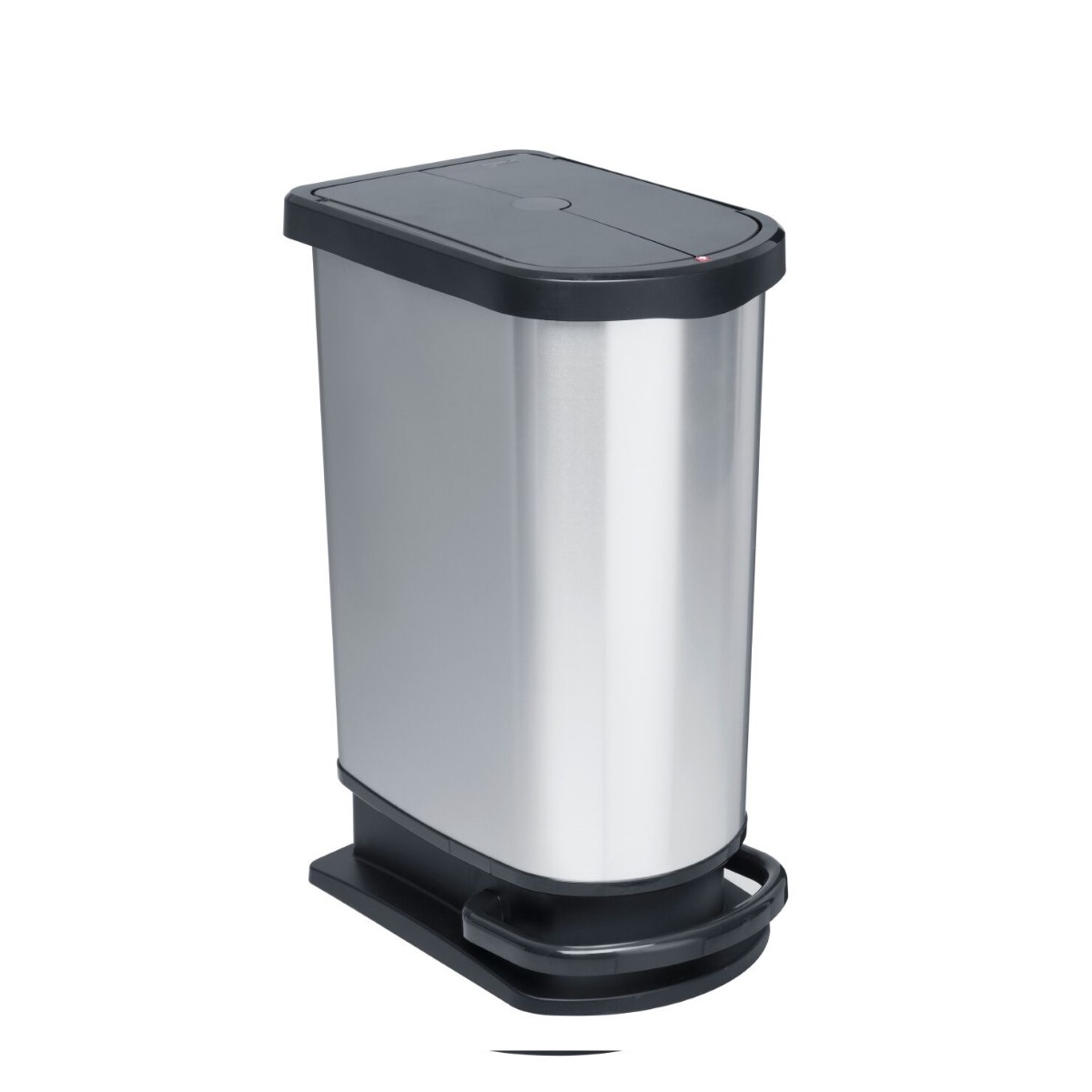 50 litre plastic pedal bin Metal Look finish butterfly lid 50 litre plastic pedal bin Metal Look finish butterfly lid
