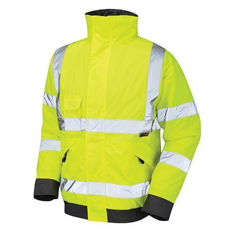 Yellow 2 Band & Brace Hi-Viz Bomber Jacket Yellow 2 Band & Brace Hi-Viz Bomber Jacket